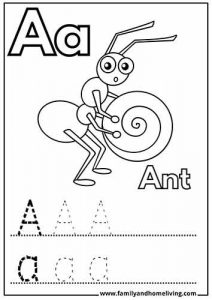 15 Free Coloring Pages For The Letter A (Kids Love These!)