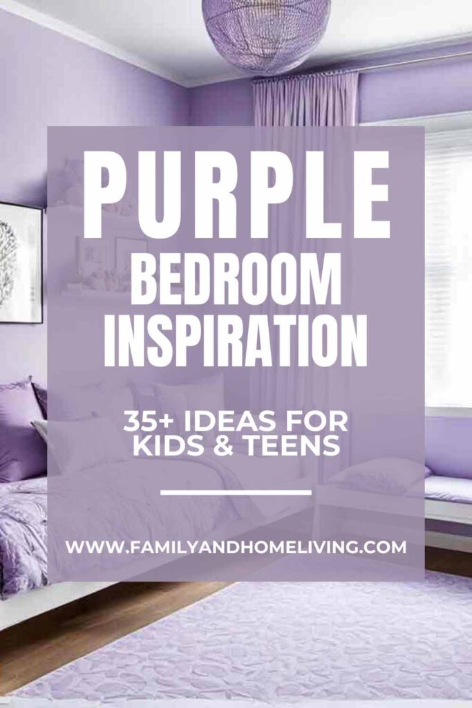 Kids purple bedrooms Pinterest pin