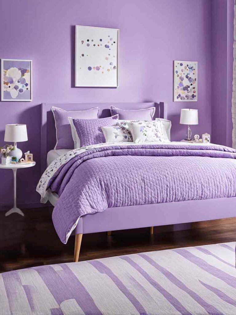 Purple bedroom idea for teen