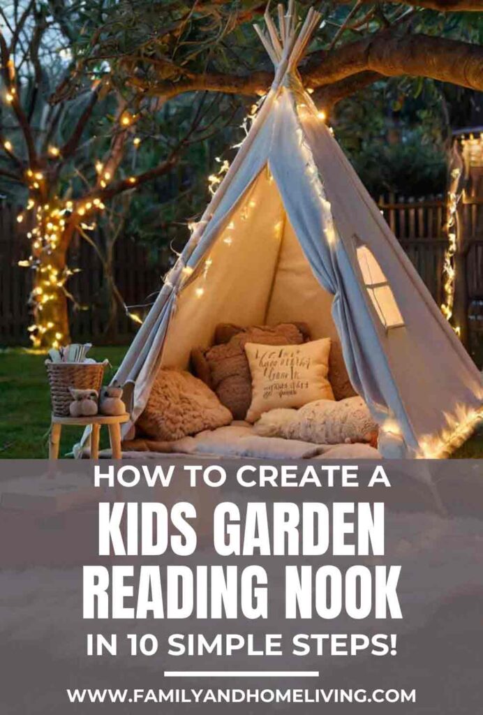 How to Create Cozy Outdoor Reading Nooks for Kids in 10 Easy Steps 2 Create an outdoor reading nook for kids Pinterest pin