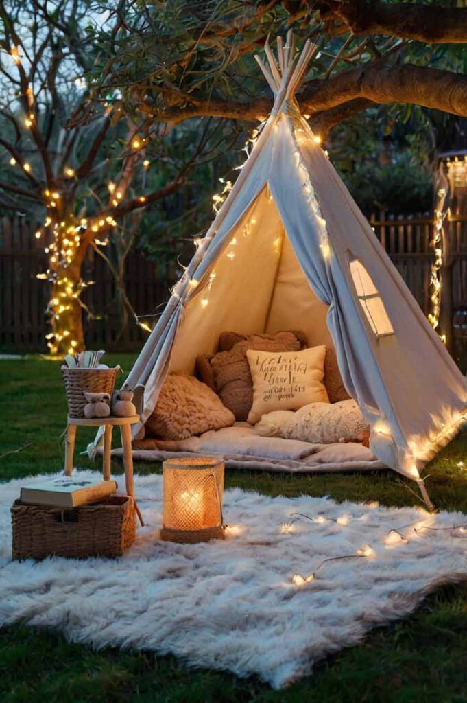 How to Create Cozy Outdoor Reading Nooks for Kids in 10 Easy Steps 6 kids reading tent in garden