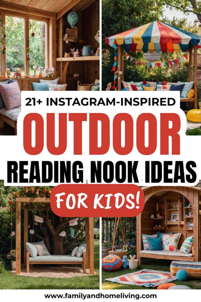 21+ Instagram-Inspired Garden Reading Nook Ideas For Kids 2 Pinterest pin for kids outdoor reading nook ideas