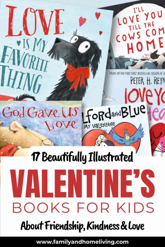 Kid's valentine's day book ideas Pinterest pin